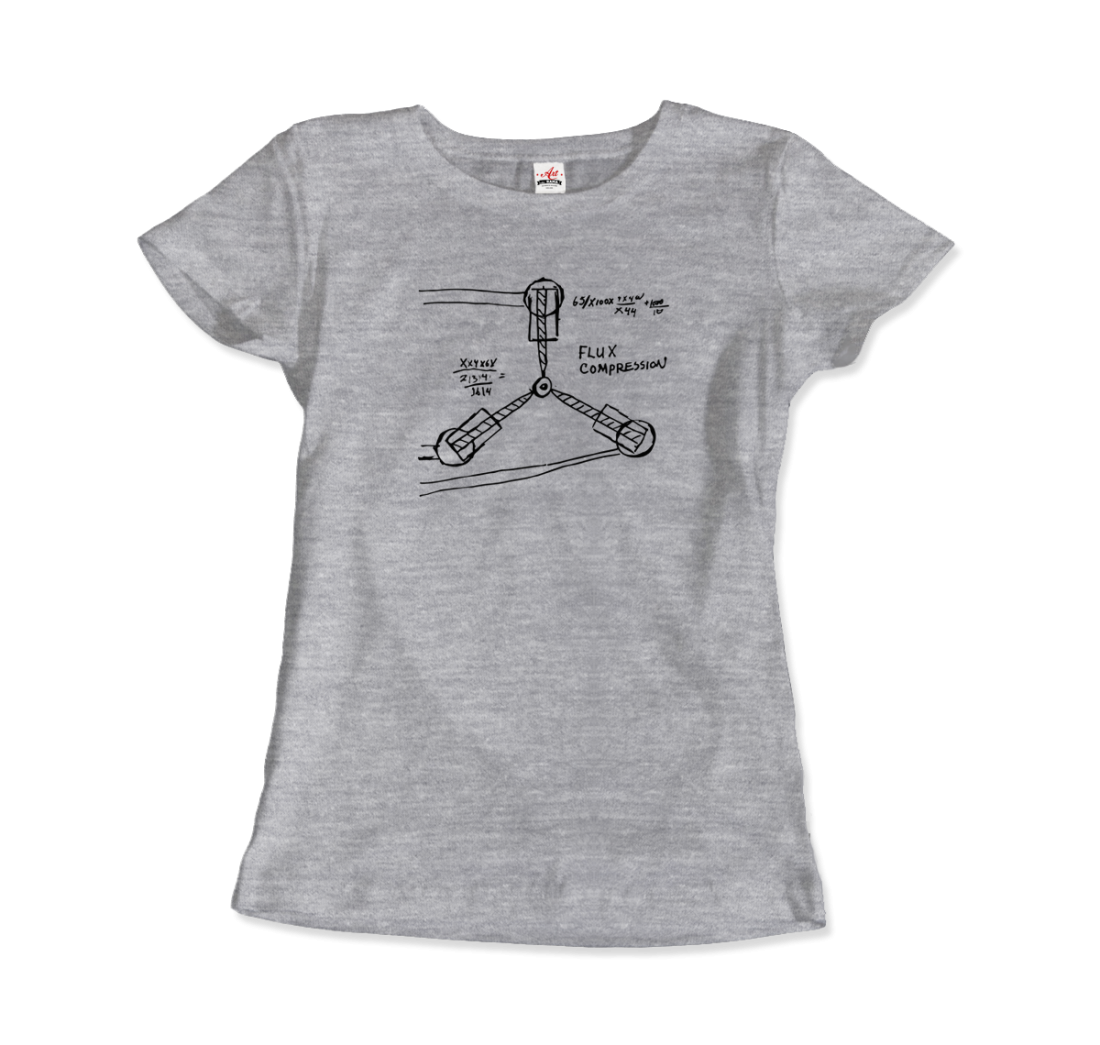 Flux Capacitor Sketch from Back to the Future T-Shirt-8
