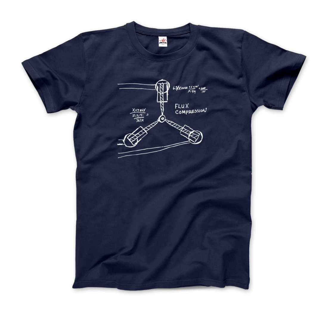 Flux Capacitor Sketch from Back to the Future T-Shirt-5
